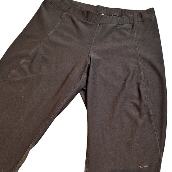 Nike Dri-Fit straight leg running pants stretchy drawstring reflective workout - Picture 2 of 5